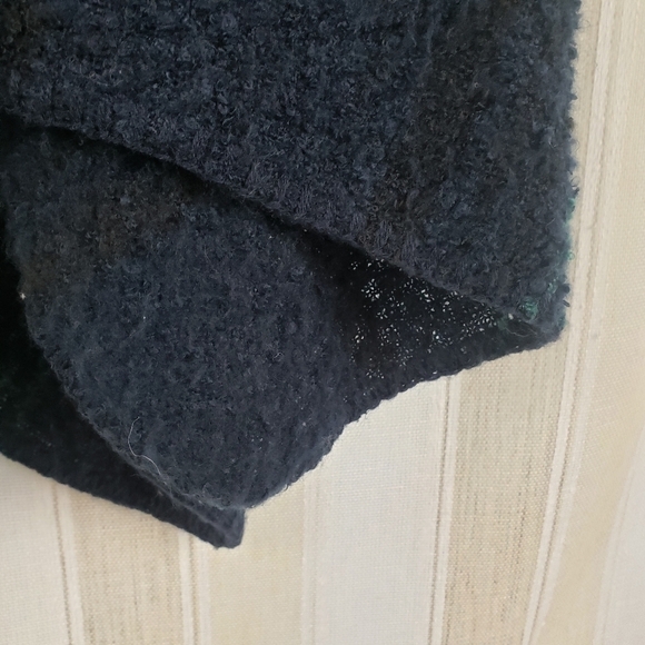 Woolrich Blue Green Boucle Brooke Plaid‎ Poncho One Size - Picture 5 of 6